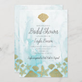 Ocean ThMET Beach Bridal Shower Invitation Kaart (Voorkant / Achterkant)