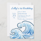 Ocean Thmet Birthday Invitation Kaart (Voorkant)