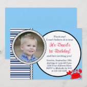 Ocean Thmet Birthday Invitation Kaart (Voorkant / Achterkant)