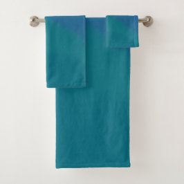 Ocean Tide Blue en Green Minimalist Bad Handdoek