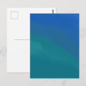 Ocean Tide Blue en Green Minimalist Briefkaart (Voorkant / Achterkant)