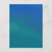 Ocean Tide Blue en Green Minimalist Briefkaart (Voorkant)