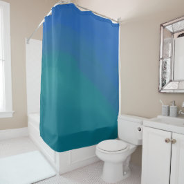 Ocean Tide Blue en Green Minimalist Douchegordijn