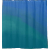 Ocean Tide Blue en Green Minimalist Douchegordijn (Voorkant)