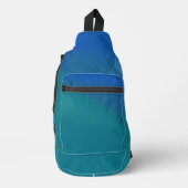 Ocean Tide Blue en Green Minimalist Sling Bag (Voorkant)