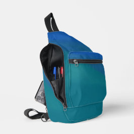 Ocean Tide Blue en Green Minimalist Sling Bag