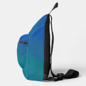 Ocean Tide Blue en Green Minimalist Sling Bag (Rechts)