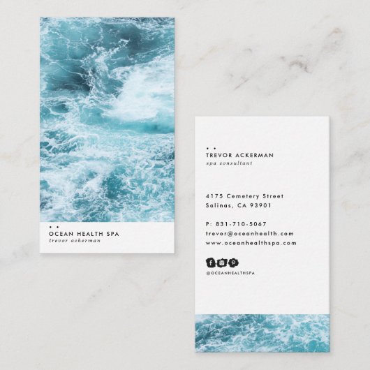 Ocean Tide Modern Visitekaartje (Voorkant / Achterkant)