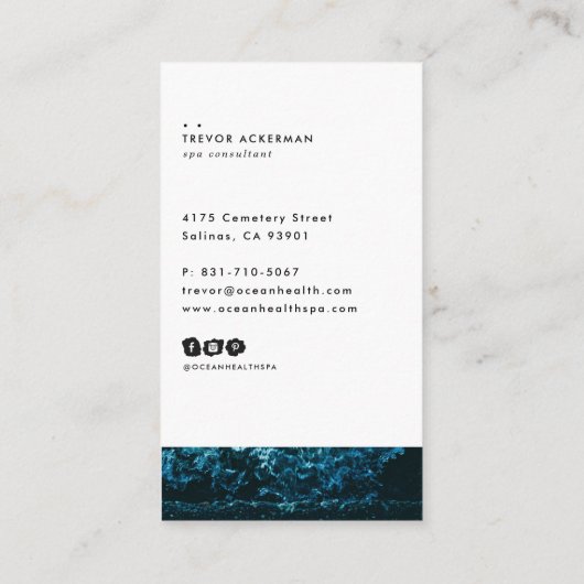 Ocean Tide Modern Visitekaartje (Achterkant)