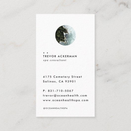 Ocean Tide Modern Visitekaartje (Achterkant)