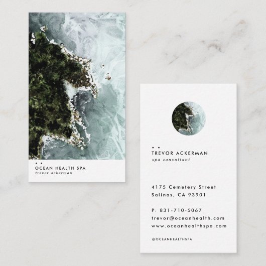 Ocean Tide Modern Visitekaartje (Voorkant / Achterkant)