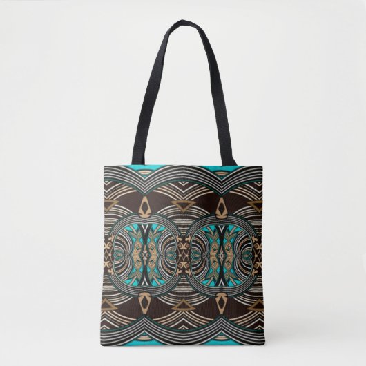 Ocean Tides Abstracte TribalTote Tote Bag (Voorkant)