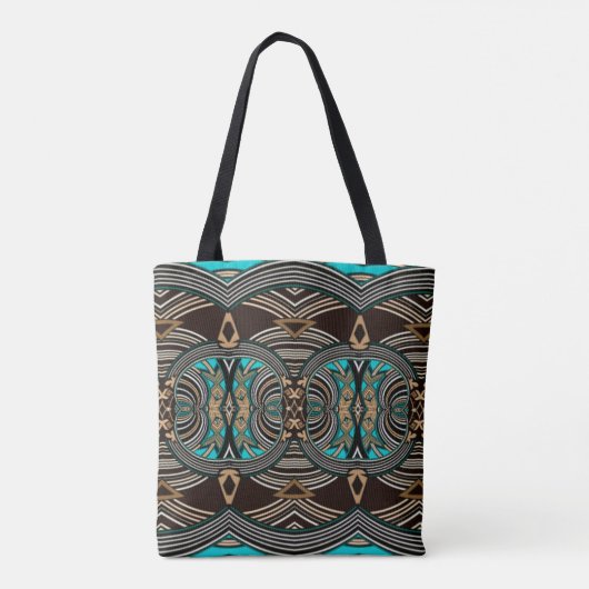 Ocean Tides Abstracte TribalTote Tote Bag (Achterkant)