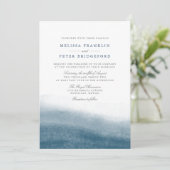 Ocean Tides bruiloft uitnodiging (Staand voorkant)