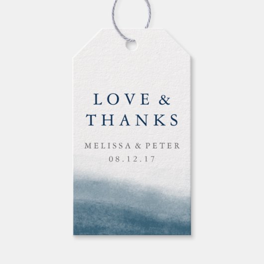 Ocean Tides Wedding Dank je wel Cadeaulabel (Voorkant)