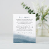 Ocean Tides Wedding Guest Information Informatiekaartje (Staand voorkant)