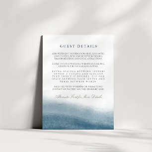 Ocean Tides Wedding Guest Information Informatiekaartje