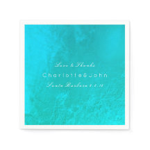 Ocean Tiffany Aqua Metallic Beach Bruiloft Bruid