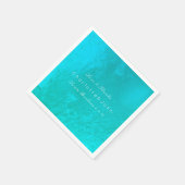 Ocean Tiffany Aqua Metallic Beach Bruiloft Bruid Servetten (Hoek)