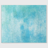 Ocean Tiffany Aqua Paint Wit Linnen Waterverf Cadeaupapier (Vlak)