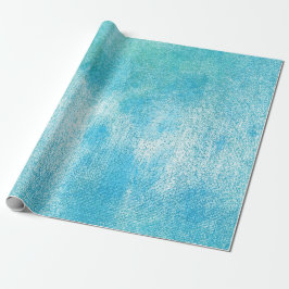 Ocean Tiffany Aqua Paint Wit Linnen Waterverf Cadeaupapier