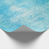 Ocean Tiffany Aqua Paint Wit Linnen Waterverf Cadeaupapier (Hoek)