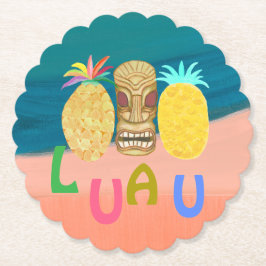 Ocean Tiki Ananas Luau Kartonnen Onderzetters