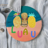 Ocean Tiki Ananas Luau Ronde Button 6,0 Cm (In situ)