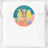 Ocean Tiki Ananas Luau Ronde Sticker (Tas)