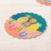 Ocean Tiki Pineapple Luau Kartonnen Onderzetters (Gekanteld)