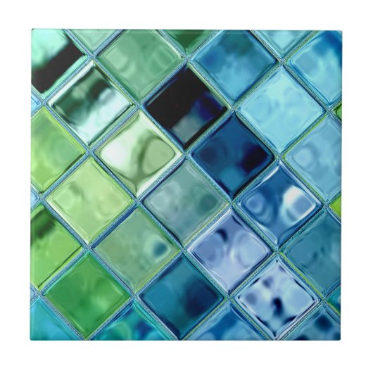 Ocean Tile of Trivet ~ custom ~ Customizable! Tegeltje (Voorkant)