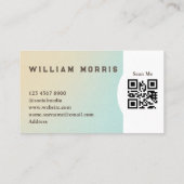 Ocean Tone Minimalist QR Code Professional Visitekaartje (Achterkant)