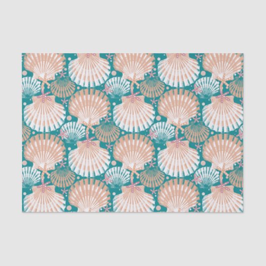 Ocean Treasurers Blauwgroen Tissuepapier (Voorkant)