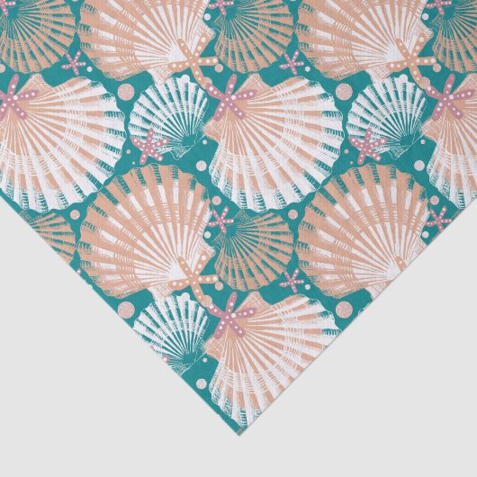 Ocean Treasurers Blauwgroen Tissuepapier (Detail)