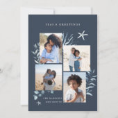 Ocean Treasures 4 Foto Kastal Kerstmis Feestdagenkaart (Voorkant)