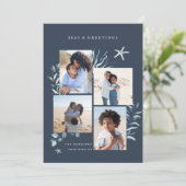 Ocean Treasures 4 Foto Kastal Kerstmis Feestdagenkaart (Staand voorkant)