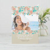 Ocean Treasures Beach Afstudeerfeest Kaart (Staand voorkant)