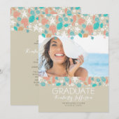 Ocean Treasures Beach Afstudeerfeest Kaart (Voorkant / Achterkant)