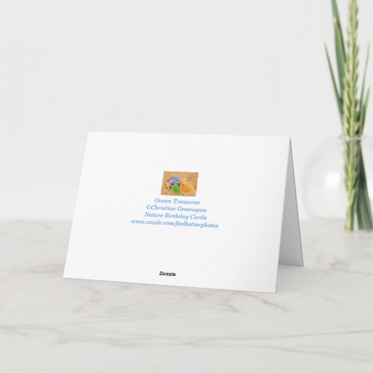 Ocean Treasures Birthday Kaart (Achterkant)