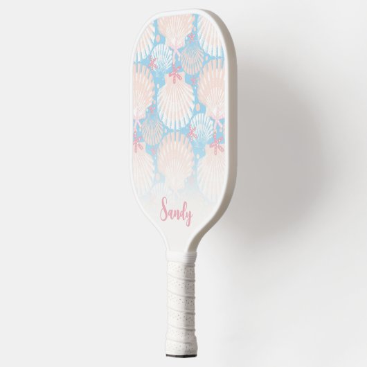 Ocean Treasures lichtblauw Pickleball Paddle (Links)