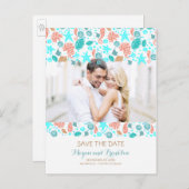 Ocean Treasures Nautical Beach Foto Bewaar de datu Aankondigingskaart (Voorkant / Achterkant)