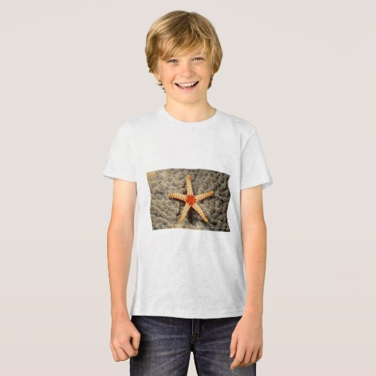 Ocean Treasures: Starfish grafisch T-shirt (Voorkant volledig)