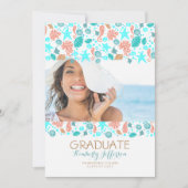Ocean Treasures White Beach Afstudeerfeest Kaart (Voorkant)