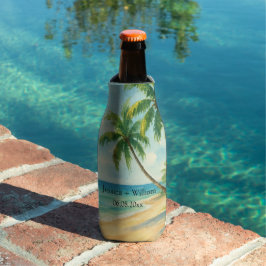 Ocean Tropical Beach Island Zomerbruiloft Flesjeskoeler