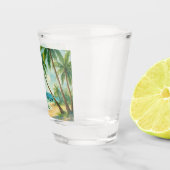 Ocean Tropical Beach Island Zomerbruiloft Shot Glas (Rechts)