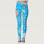 Ocean Tropical Fish Design Zeemeermin Meisjes Vrou Leggings (Voorkant)