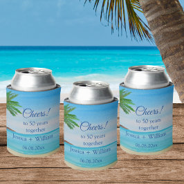 Ocean Tropical Golden 50e bruiloft Jubileum Blikjeskoeler
