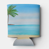 Ocean Tropical Golden 50e bruiloft Jubileum Blikjeskoeler (Achterkant)