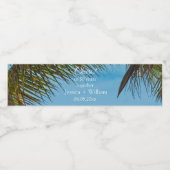 Ocean Tropical Golden 50e bruiloft Jubileum Waterfles Etiket (Enkel label)