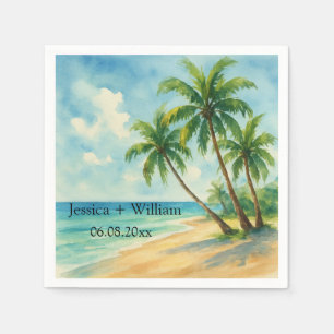 Ocean Tropical Island Beach bruiloft Dank u Servet